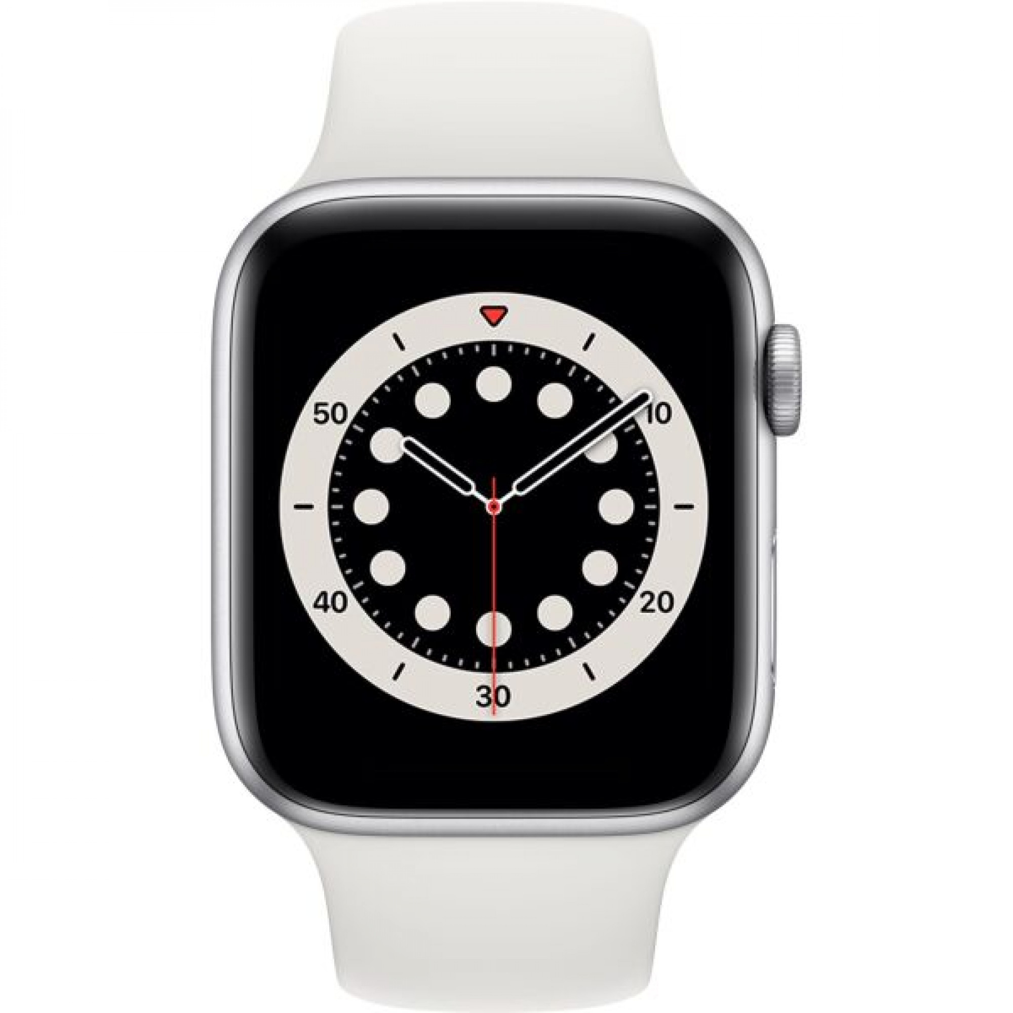 Apple Watch Series 6 44mm Silver Aluminium Case with White Sport Band (M00D3)